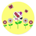 Cute Polka Dot Flowers Sticker