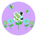 Cute Polka Dot Flowers Sticker