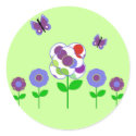 Cute Polka Dot Flowers Sticker