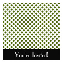 Cute Polka Dot Invitation invitations