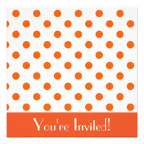 Cute Polka Dot Invitation invitations