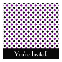 Cute Polka Dot Invitation invitations