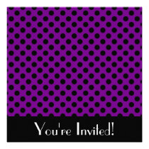 Cute Polka Dot Invitation invitations