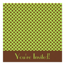 Cute Polka Dot Invitation invitations