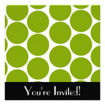Cute Polka Dot Invitation invitations