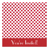 Cute Polka Dot Invitation invitations