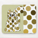 Cute Polka Dot Kitty Cat Mousepad