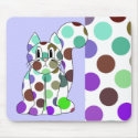 Cute Polka Dot Kitty Cat Mousepad