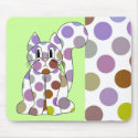 Cute Polka Dot Kitty Cat Mousepad