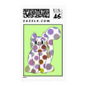 Cute Polka Dot Kitty Cat Postage Stamp