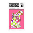 Cute Polka Dot Kitty Cat Postage Stamp