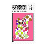 Cute Polka Dot Kitty Cat Postage Stamp