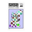 Cute Polka Dot Kitty Cat Postage Stamp