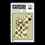 Cute Polka Dot Kitty Cat Postage Stamp