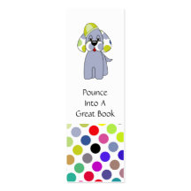 Cute Polka Dot Puppy Dog Bookmark Business Card