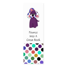 Cute Polka Dot Puppy Dog Bookmark Business Card