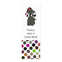 Cute Polka Dot Puppy Dog Bookmark Business Card