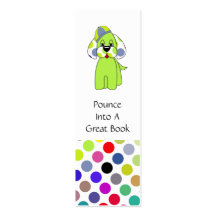Cute Polka Dot Puppy Dog Bookmark Business Card