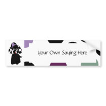 Cute Polka Dot Puppy Dog Bumper Sticker bumper stickers