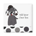 Cute Polka Dot Puppy Dog Customizable Magnet by polkadotpizazz Cute Polka Dot Puppy Dog Customizable Magnet