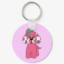 Cute Polka Dot Puppy Dog Keychain by polkadotpizazz Cute Polka Dot Puppy Dog Keychain