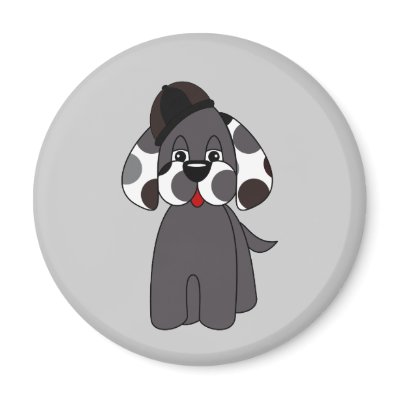 Cute Polka Dot Puppy Dog Magnet by polkadotpizazz