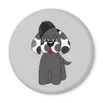 Cute Polka Dot Puppy Dog Magnet by polkadotpizazz Cute Polka Dot Puppy Dog Magnet
