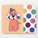 Cute Polka Dot Puppy Dog Mousepad