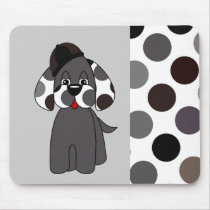 Cute Polka Dot Puppy Dog Mousepad