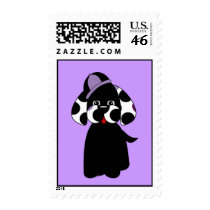 Cute Polka Dot Puppy Dog Postage Stamp by polkadotpizazz Cute Polka Dot Puppy Dog Postage Stamp