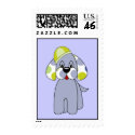 Cute Polka Dot Puppy Dog Postage Stamp