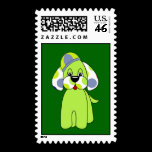 Cute Polka Dot Puppy Dog Postage Stamp