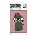 Cute Polka Dot Puppy Dog Postage Stamp