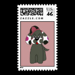 Cute Polka Dot Puppy Dog Postage Stamp