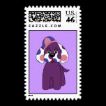 Cute Polka Dot Puppy Dog Postage Stamp