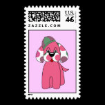 Cute Polka Dot Puppy Dog Postage Stamp