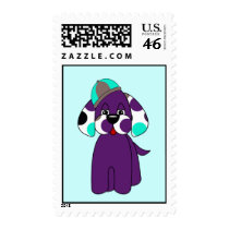 Cute Polka Dot Puppy Dog Postage Stamp by polkadotpizazz Cute Polka Dot Puppy Dog Postage Stamp