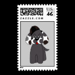 Cute Polka Dot Puppy Dog Postage Stamp