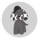 Cute Polka Dot Puppy Dog Sticker
