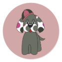 Cute Polka Dot Puppy Dog Sticker