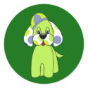 Cute Polka Dot Puppy Dog Sticker