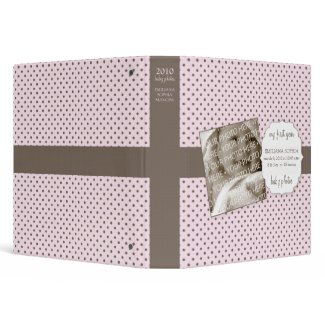 Cute Polka Dots Baby Photos Avery Binder (Pink) binder