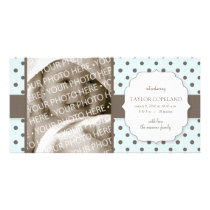 Cute Polka Dots Birth Announcement Photo Card
