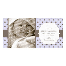 Cute Polka Dots Birth Announcement Photo Card