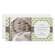 Cute Polka Dots Birth Announcement Photo Card photo cards