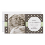 Cute Polka Dots Birth Announcement Photo Card