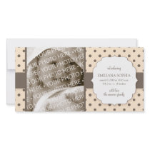 Cute Polka Dots Birth Announcement Photo Card photo cards