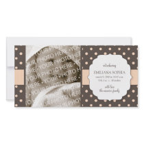 Cute Polka Dots Birth Announcement Photo Card photo cards