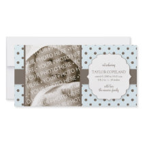 Cute Polka Dots Birth Announcement Photo Card photo cards