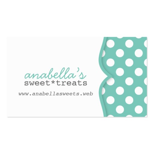 Cute Polka Dots Business Card (front side)
